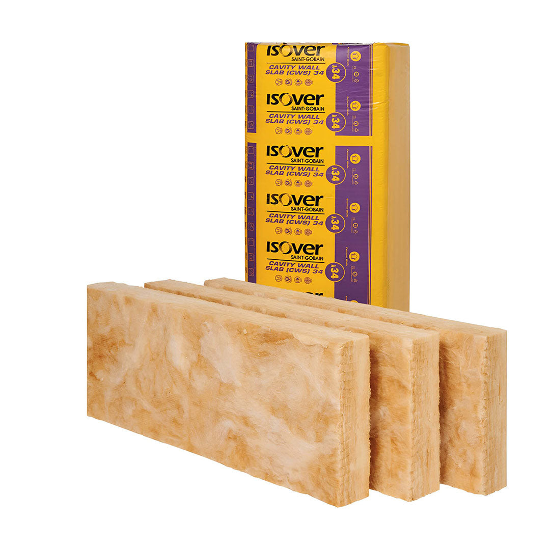 Isover Cavity Wall Slab 34 - 1200mm x 455mm - All Thicknesses