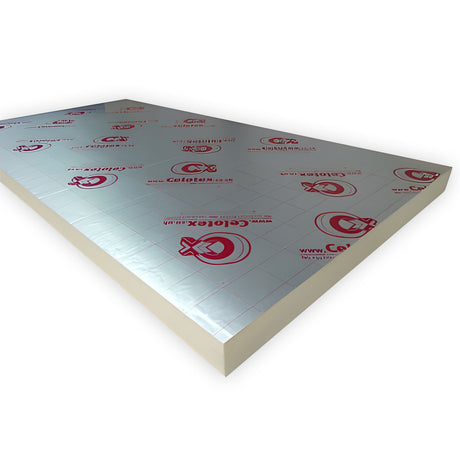  A Celotex PIR Insulation Board from Birdseye view showcasing the lightweight and versatile design