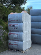 Photo of Rockwool RWA45 product packaged in the yard