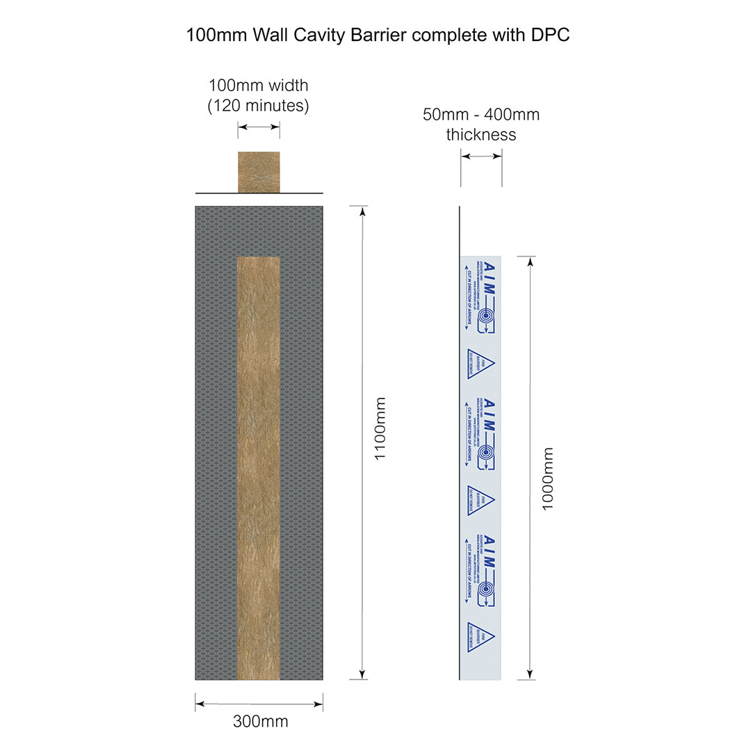 AIM Wall Cavity Fire Barrier - All Thicknesses