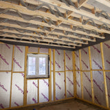 An Ecotherm Eco-Versal insulation board in actual application in a wall