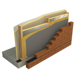 An Ecotherm Eco-Versal insulation board showcased in a wall