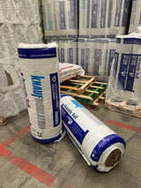 Knauf Acoustic partition roll displayed in a warehouse