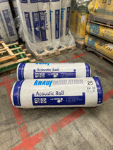 Knauf Acoustic partition roll displayed in a warehouse