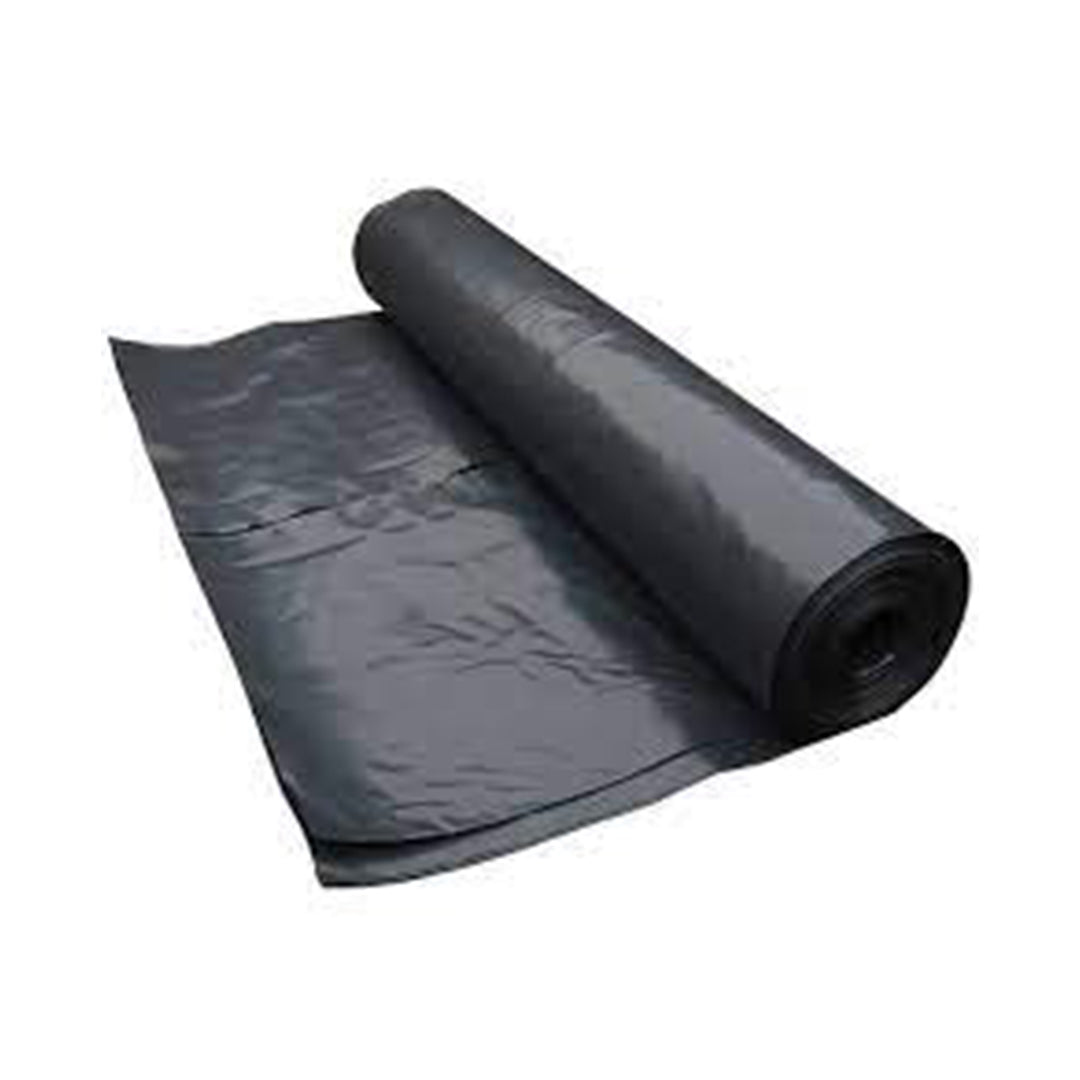 A roll of general purpose polythene in black displayed on a white background